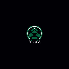 guru figure logo steering wheel design