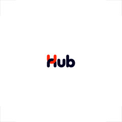 Hub logo connecting H letter design