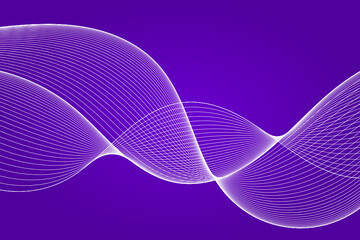 Abstract wave element for design. Digital frequency track equalizer. Stylized line art background. Vector illustration