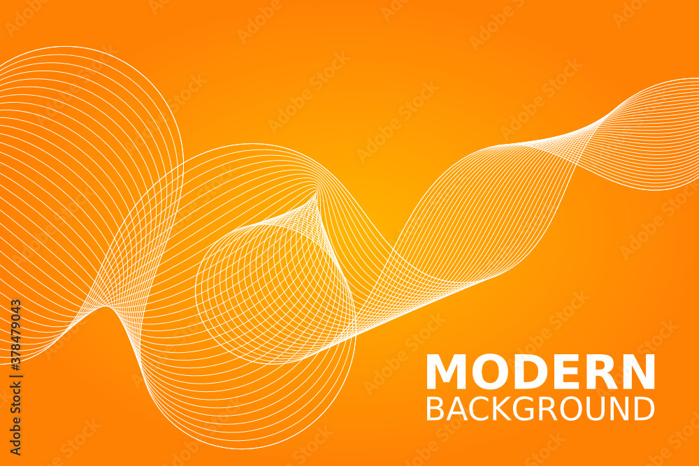 Poster abstract wave element for design. digital frequency track equalizer. stylized line art background. v