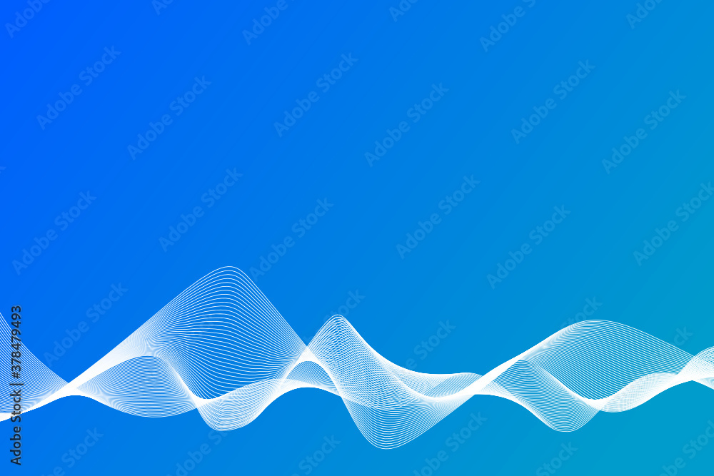Poster abstract wave element for design. digital frequency track equalizer. stylized line art background. v