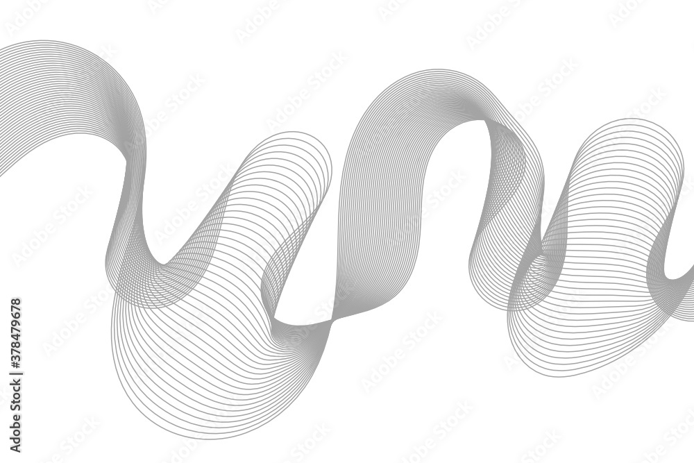 Poster abstract wave element for design. digital frequency track equalizer. stylized line art background. v