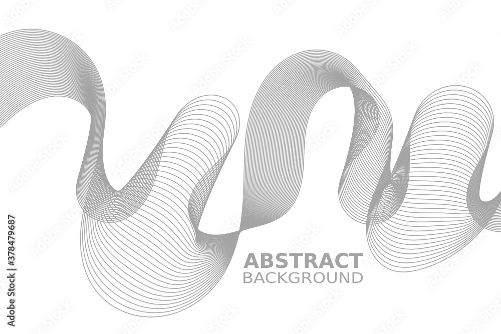 Poster abstract wave element for design. digital frequency track equalizer. stylized line art background. v