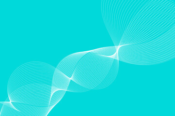 Abstract wave element for design. Digital frequency track equalizer. Stylized line art background. Vector illustration