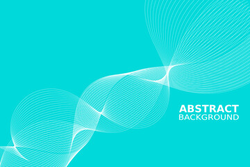 Abstract wave element for design. Digital frequency track equalizer. Stylized line art background. Vector illustration