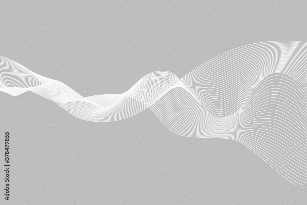 Poster abstract wave element for design. digital frequency track equalizer. stylized line art background. v