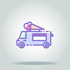 ice cream truck colorful colorful icon
