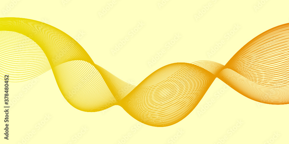 Poster abstract wave element for design. digital frequency track equalizer. stylized line art background. v