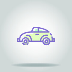 vintage car colorful colorful icon
