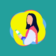 Vector illustration in flat simple style.