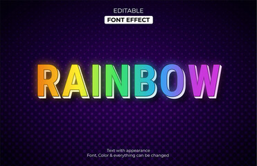 Obraz premium colorful rainbow Editable font effect