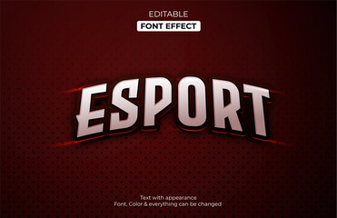 Gaming esport style text effect, Editable text effect