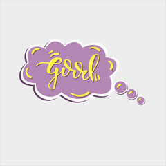GOOD social network sticker flat design hand drawn