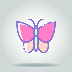 butterfly colorful icon
