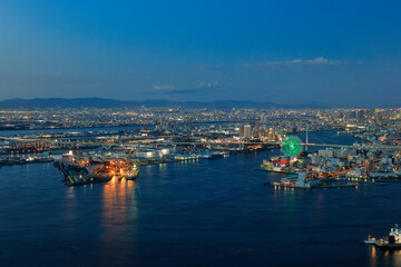 Obraz premium 大阪ベイエリアの夜景