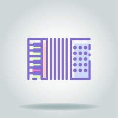 accordion colorful icon
