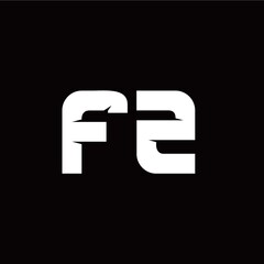 F Z letter monogram style initial logo template
