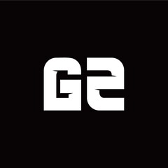 G Z letter monogram style initial logo template