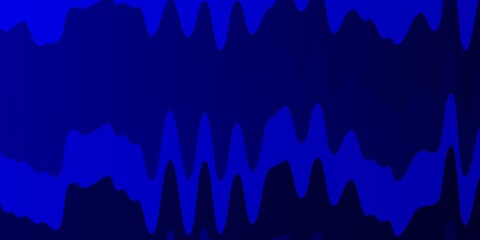 Light BLUE vector pattern with wry lines. Illustration in abstract style with gradient curved.  Design for your business promotion.