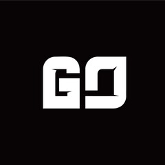 G D letter monogram style initial logo template