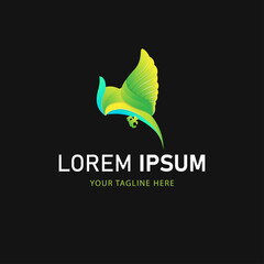Colorful Bird Logo Design. Gradient Animal Logo Style
