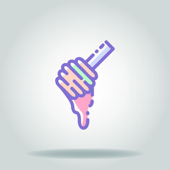 Fototapeta premium honey colorful icon 