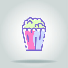popcorn colorful icon
