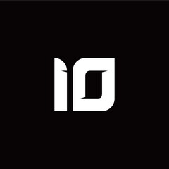 I O letter monogram style initial logo template