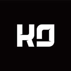 K D letter monogram style initial logo template