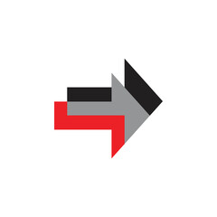 Triple Arrow logo design vector