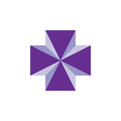 3D Plus medical logo design vector