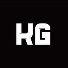 K G letter monogram style initial logo template