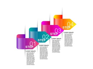 Business data visualization.  Abstract Process chart or graph elements, diagram with step option parts or processes. Vector business template for presentation. Creative concept for infographic.