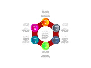 Business data visualization.  Abstract Process chart or graph elements, diagram with step option parts or processes. Vector business template for presentation. Creative concept for infographic.