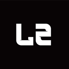 L Z letter monogram style initial logo template