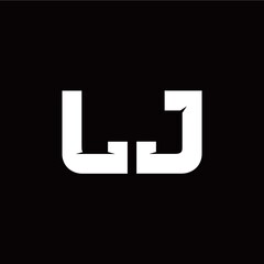 L J letter monogram style initial logo template