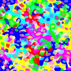 Abstract art grunge spotted seamless pattern, colored paint stains.