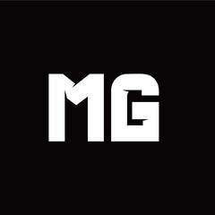 Obraz premium M G letter monogram style initial logo template