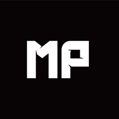 Obraz premium M P letter monogram style initial logo template