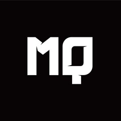 M Q letter monogram style initial logo template