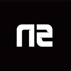 N Z letter monogram style initial logo template