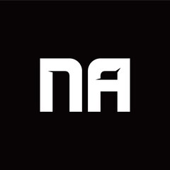 N A letter monogram style initial logo template