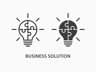 Business solution icon on white background.