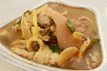 Tom Yum, Pork Ribs, Soft Bone, Thai Street Food