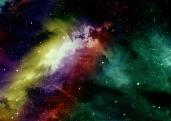 galaxy in a free space. 3D rendering
