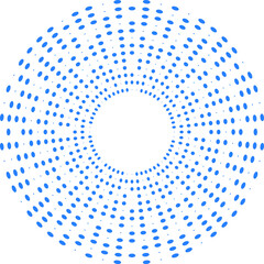 Halftone dots in circle form. round logo . vector dotted frame . design element