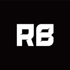 R B letter monogram style initial logo template