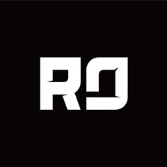 R D letter monogram style initial logo template