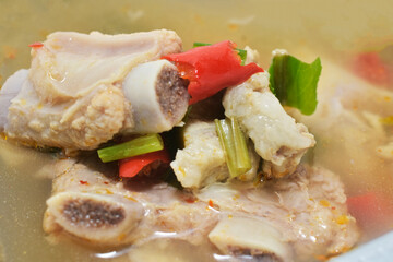 Tom Yum, Pork Ribs, Soft Bone, Thai Street Food