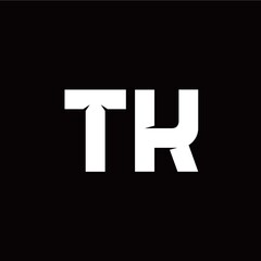 Fototapeta premium T K letter monogram style initial logo template